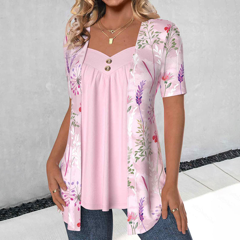 Elegante Bluse Mit Blumendruck