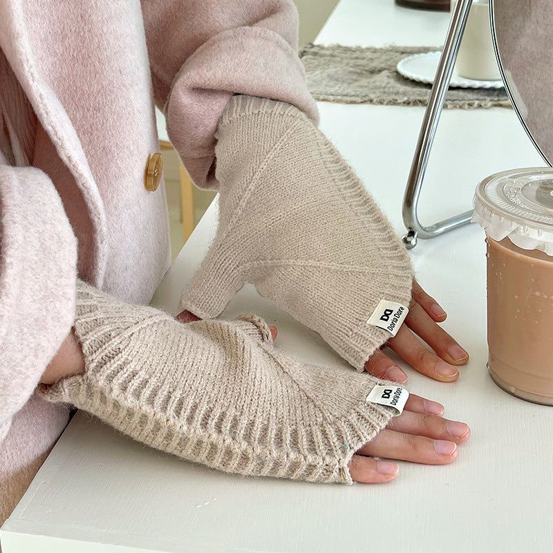 Einfarbige Warme Handschuhe