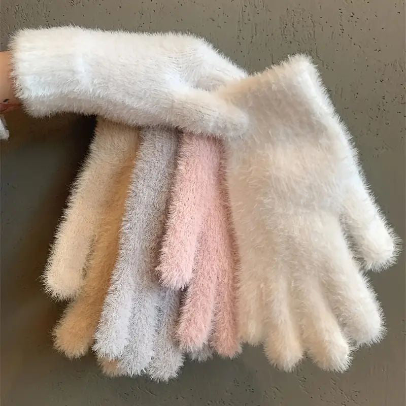 Einfarbige Warme Handschuhe
