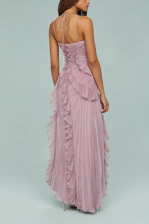 Rosé | Vestido Largo Plisado