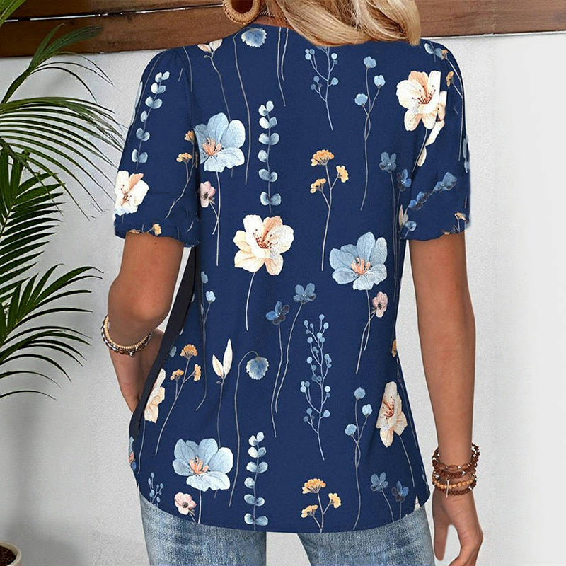Vintage T-Shirt Mit Blumendruck