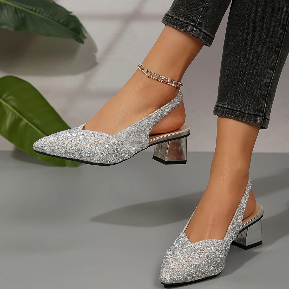 Valentina | Sandali Eleganti con Strass Luminosi
