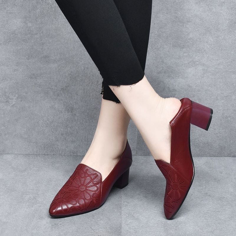 Carmen | Zapatos elegantes con relieve floral