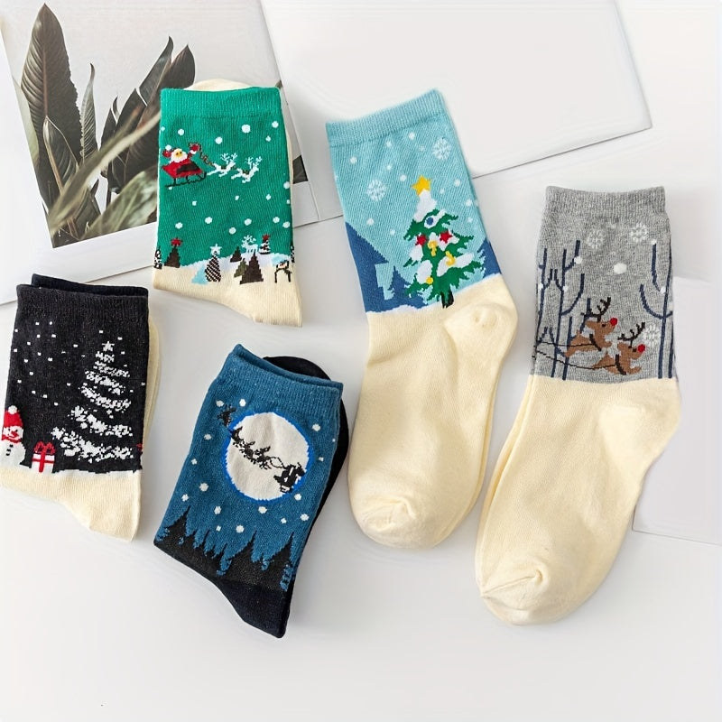 Packung Mit 5 Paar Weihnachtssocken