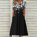 Vintage-Kleid Mit Blumendruck