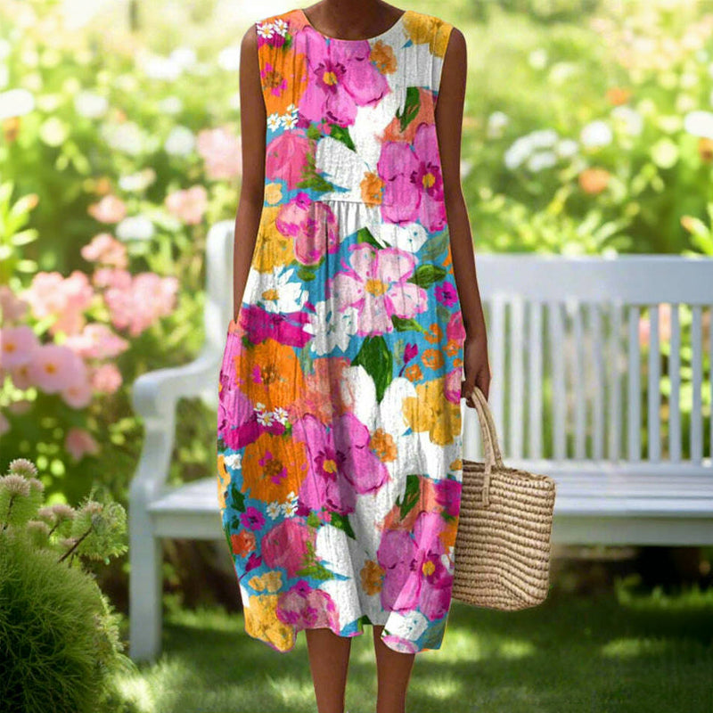Buntes Kleid Mit Blumenmuster