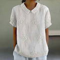 Vintage Bluse Mit Blumendruck