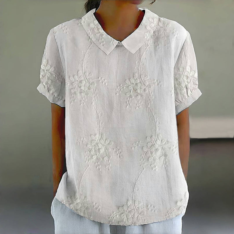 Vintage Bluse Mit Blumendruck
