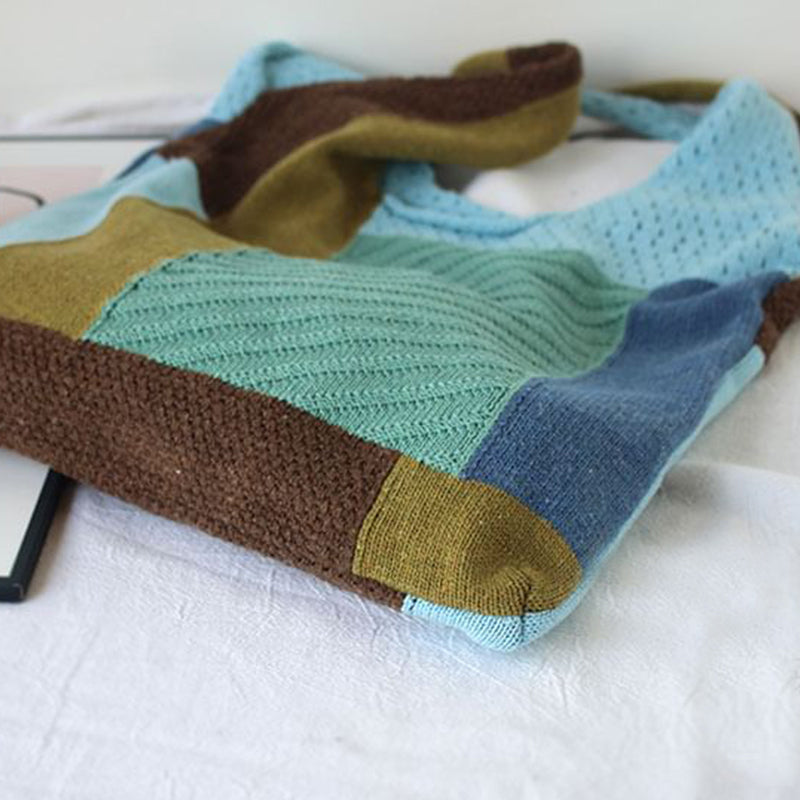 Vintage Patchwork-Stricktasche