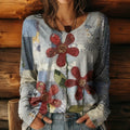 Vintage-T-Shirt Mit Blumendruck