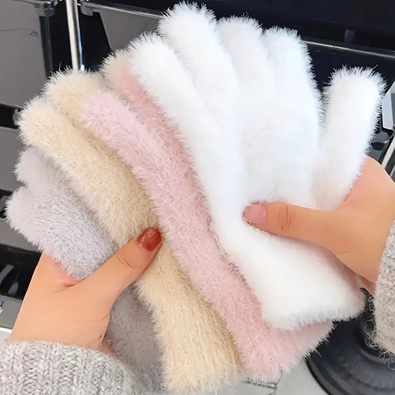 Einfarbige Warme Handschuhe