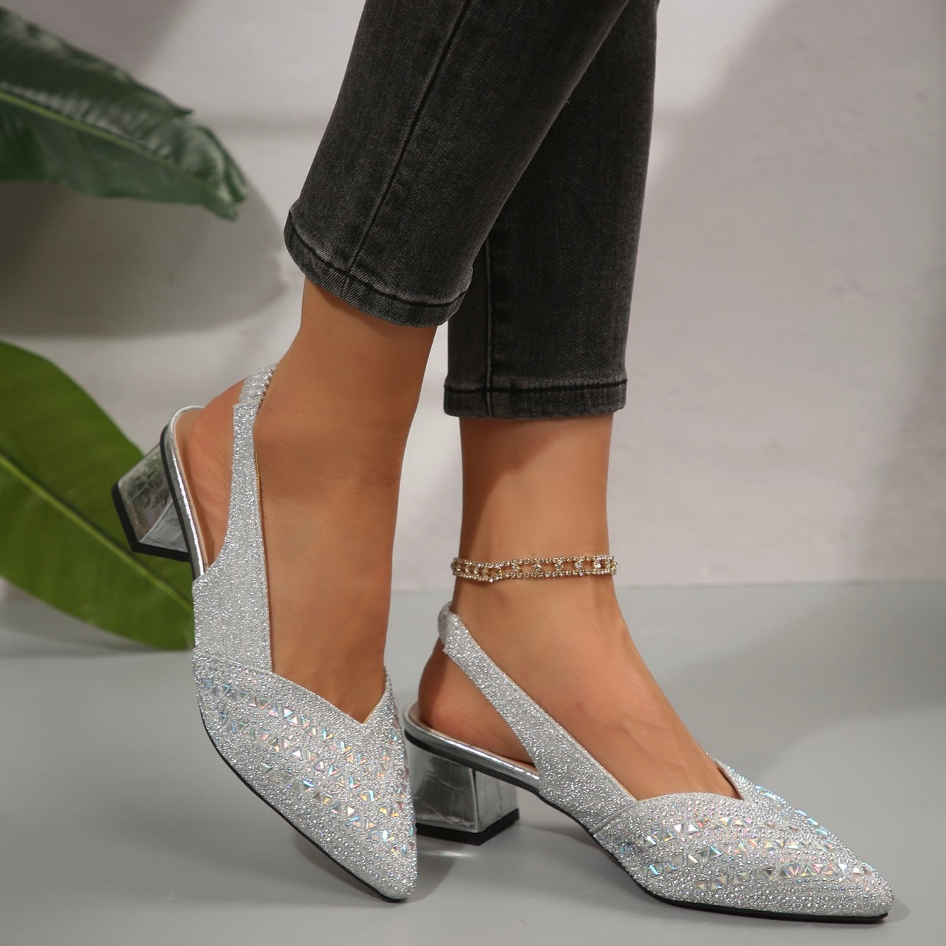 Valentina | Sandali Eleganti con Strass Luminosi