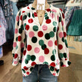 Bluse Mit Vintage-Punkten