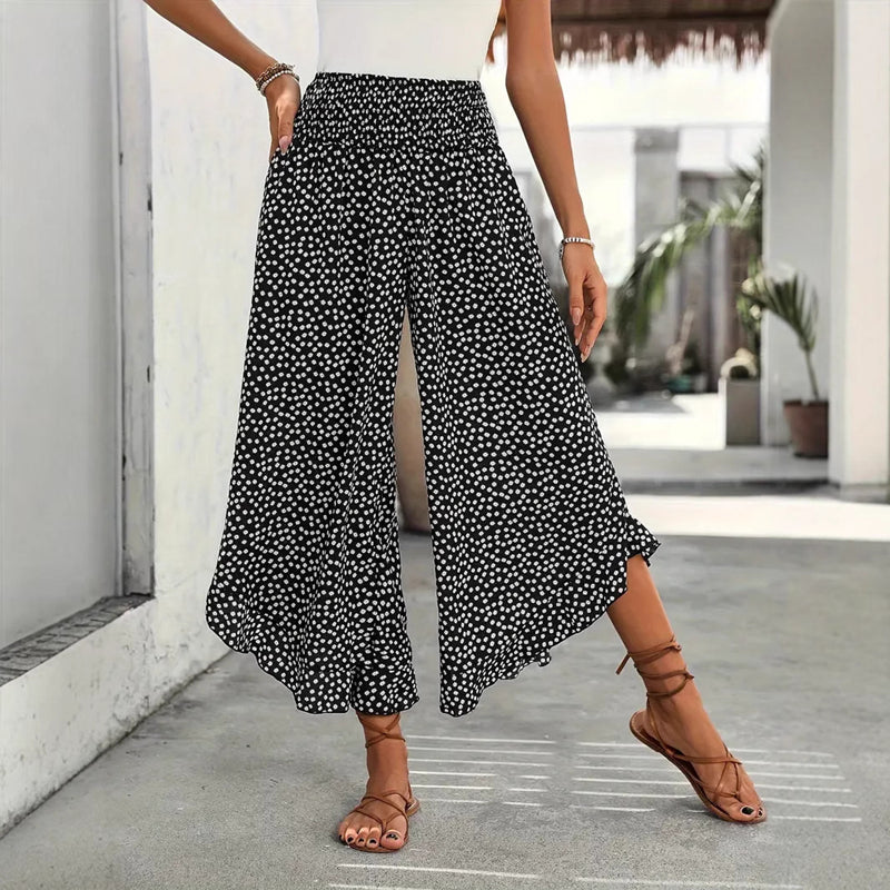 Lässige Weite Hose Mit Punkten