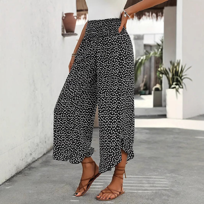 Lässige Weite Hose Mit Punkten