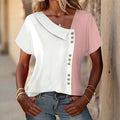 Lässige Bluse Mit Farbblock