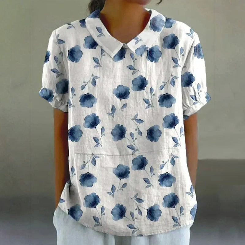Vintage-Bluse Mit Blumenmuster