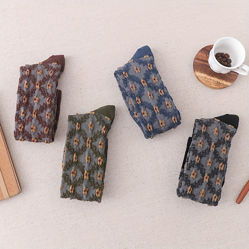 Vintage-Socken Mit Blumenmuster