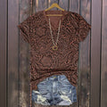Vintage-T-Shirt Mit Blumendruck