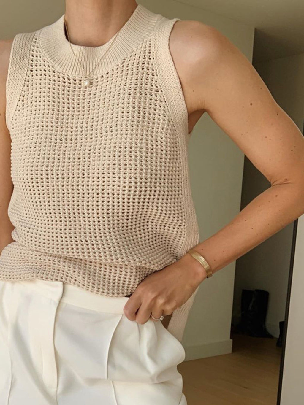 Aurora | Top Elegante in Maglia Traforata