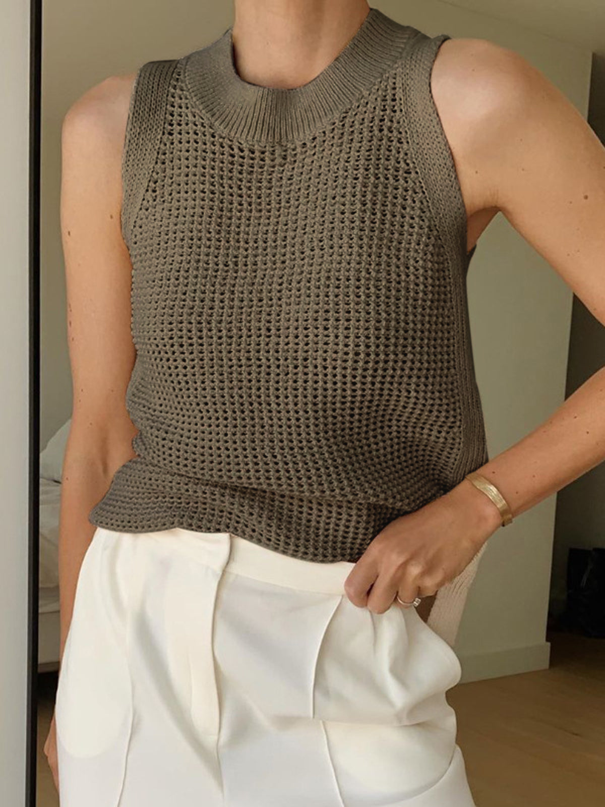 Aurora | Top Elegante in Maglia Traforata