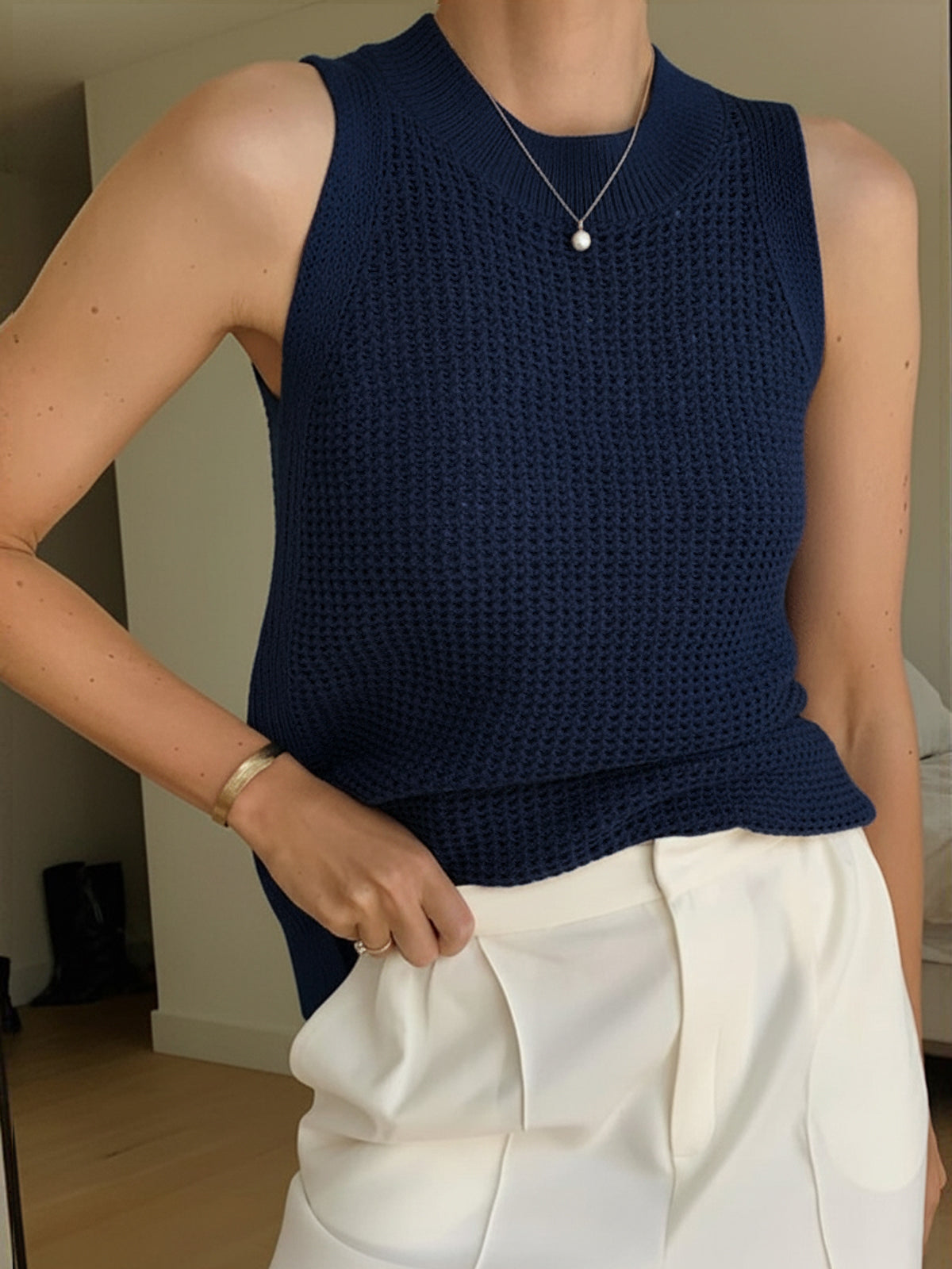 Aurora | Top Elegante in Maglia Traforata
