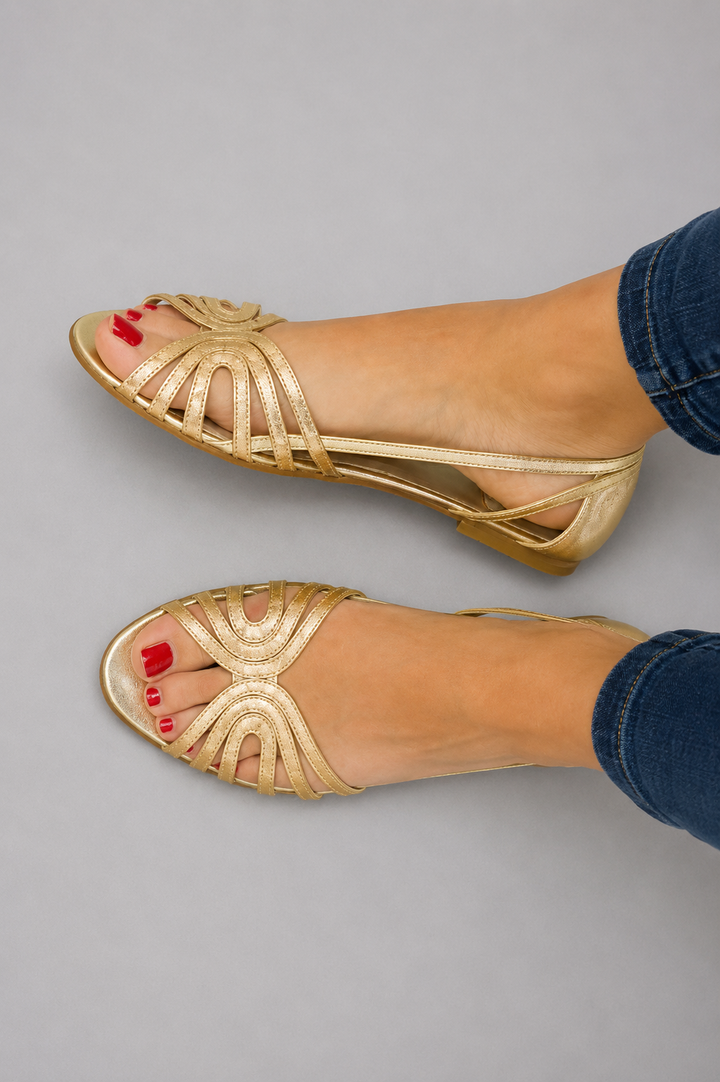 Eleonora | Sandali Dorati Luce d&