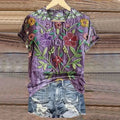 Vintage T-Shirt Mit Blumendruck