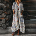 【Lange Ärmel】Lässiges Vintage-Kleid