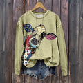 Lässiges Sweatshirt Mit Tierdruck