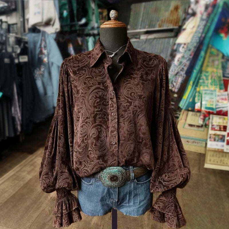 Vintage Lässige Bluse