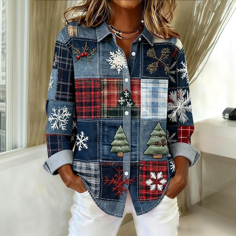 Lässige Weihnachts Bluse
