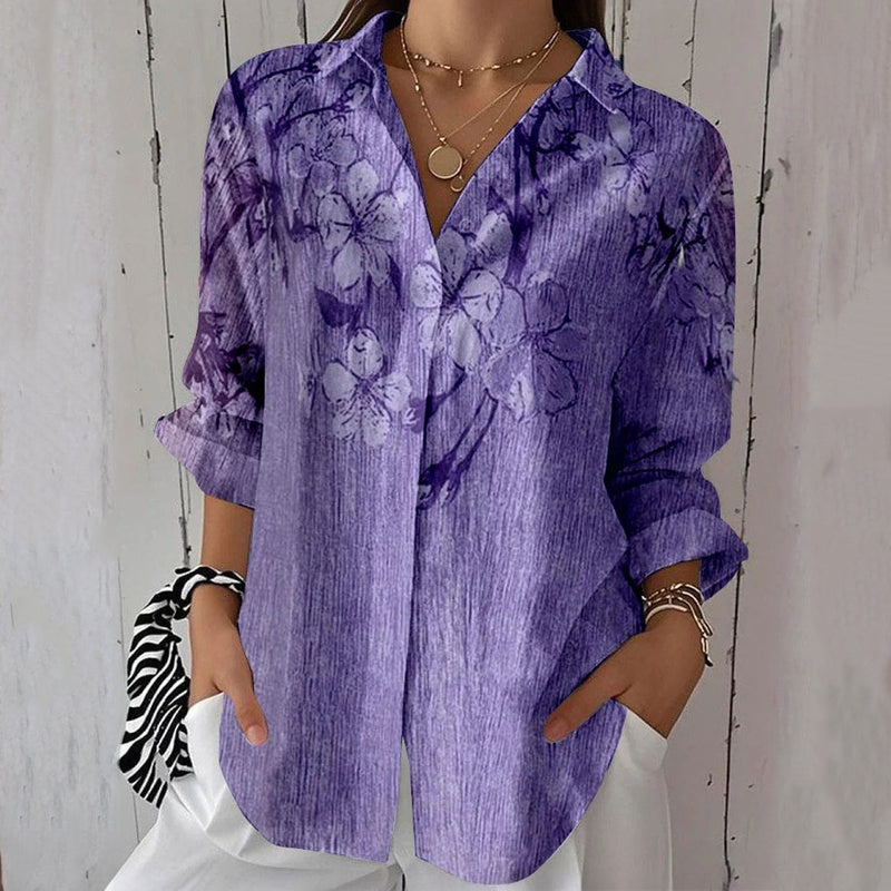 Vintage-Bluse Mit Blumenmuster