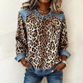 Vintage-Bluse Mit Leopardenmuster