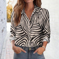 Vintage-Bluse Mit Streifen