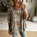 Vintage-Bluse Mit Blumenmuster