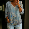 【Lange Ärmel】Lässige Vintage-Bluse