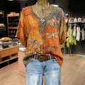 Vintage-Bluse Mit Libellenmuster