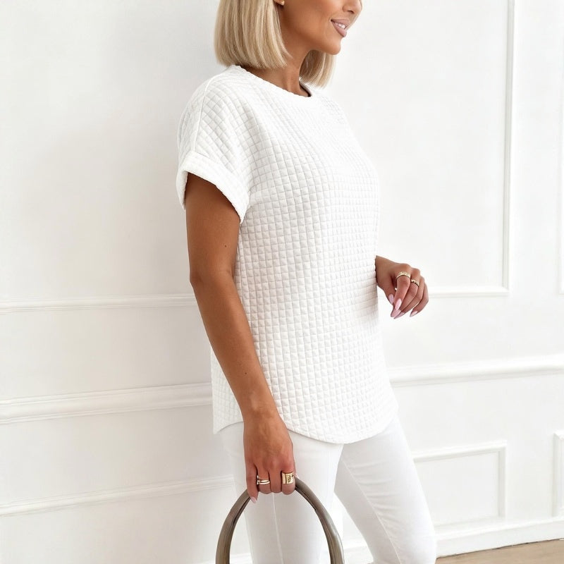 Lässige Einfarbige T-Shirt