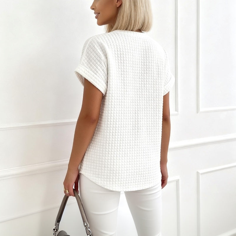 Lässige Einfarbige T-Shirt