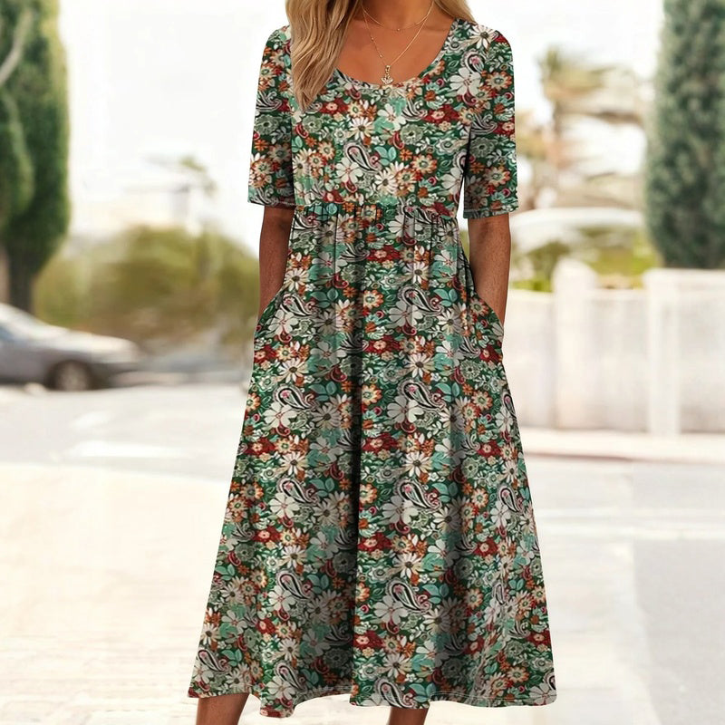 Vintage-Kleid Mit Blumenmuster
