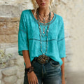 Vintage-Bluse Mit Blumenmuster