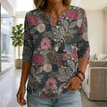 Vintage-Bluse Mit Blumenmuster