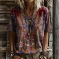 Vintage-T-Shirt Mit Blumenmuster