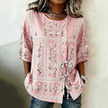 Vintage-Bluse Mit Blumenmuster