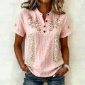Vintage-Bluse Mit Blumenmuster