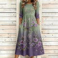 Vintage-Kleid Mit Blumendruck