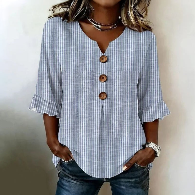 Lässige Gestreifte Bluse