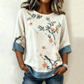Vintage-Bluse Mit Blumenmuster