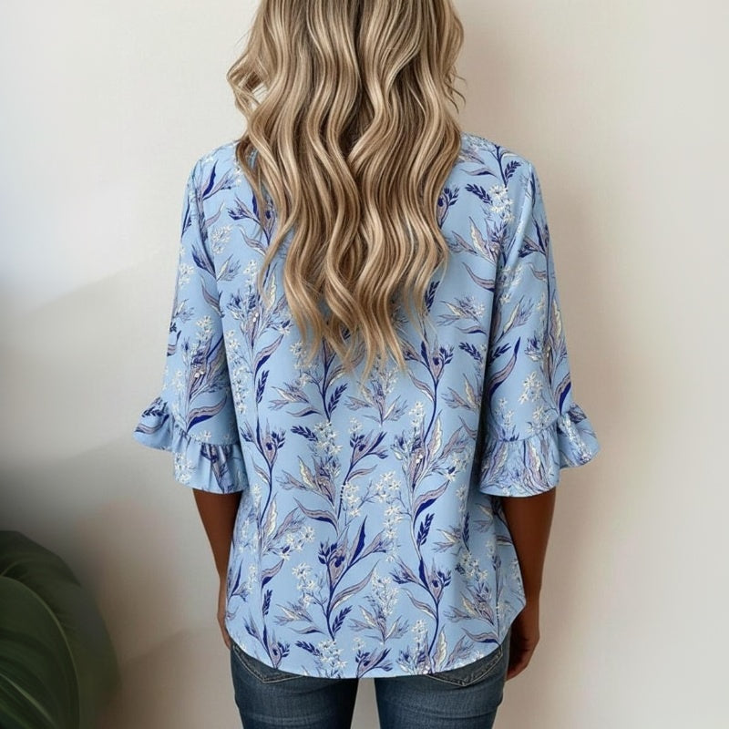 Vintage-Bluse Mit Blumenmuster